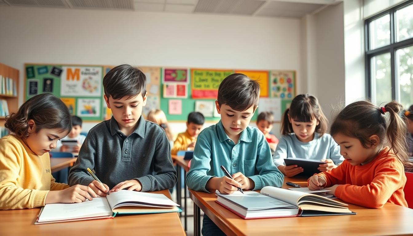 Structured study materials and learning resources on a desk